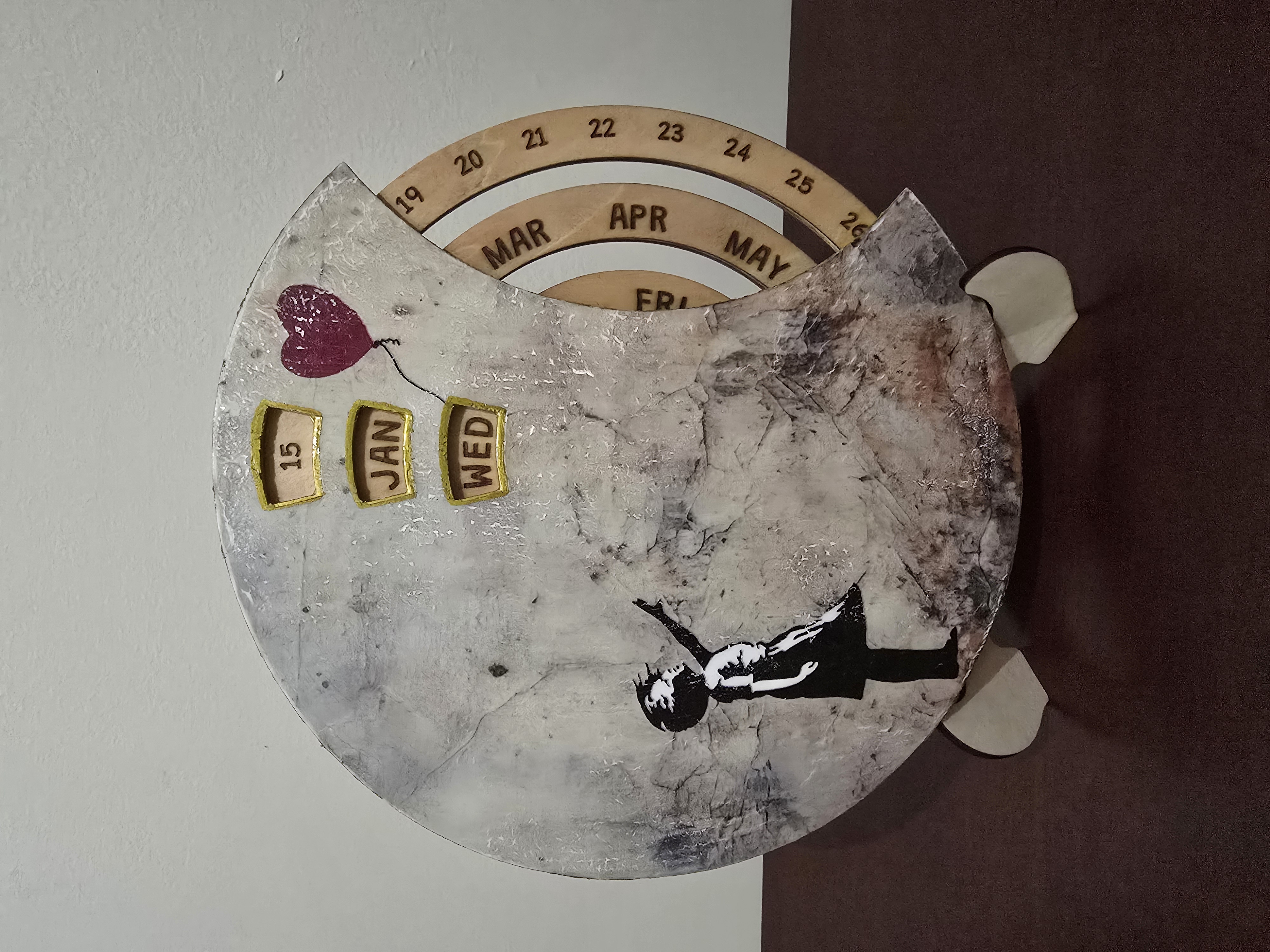 Custom wood countdown calendar plaque