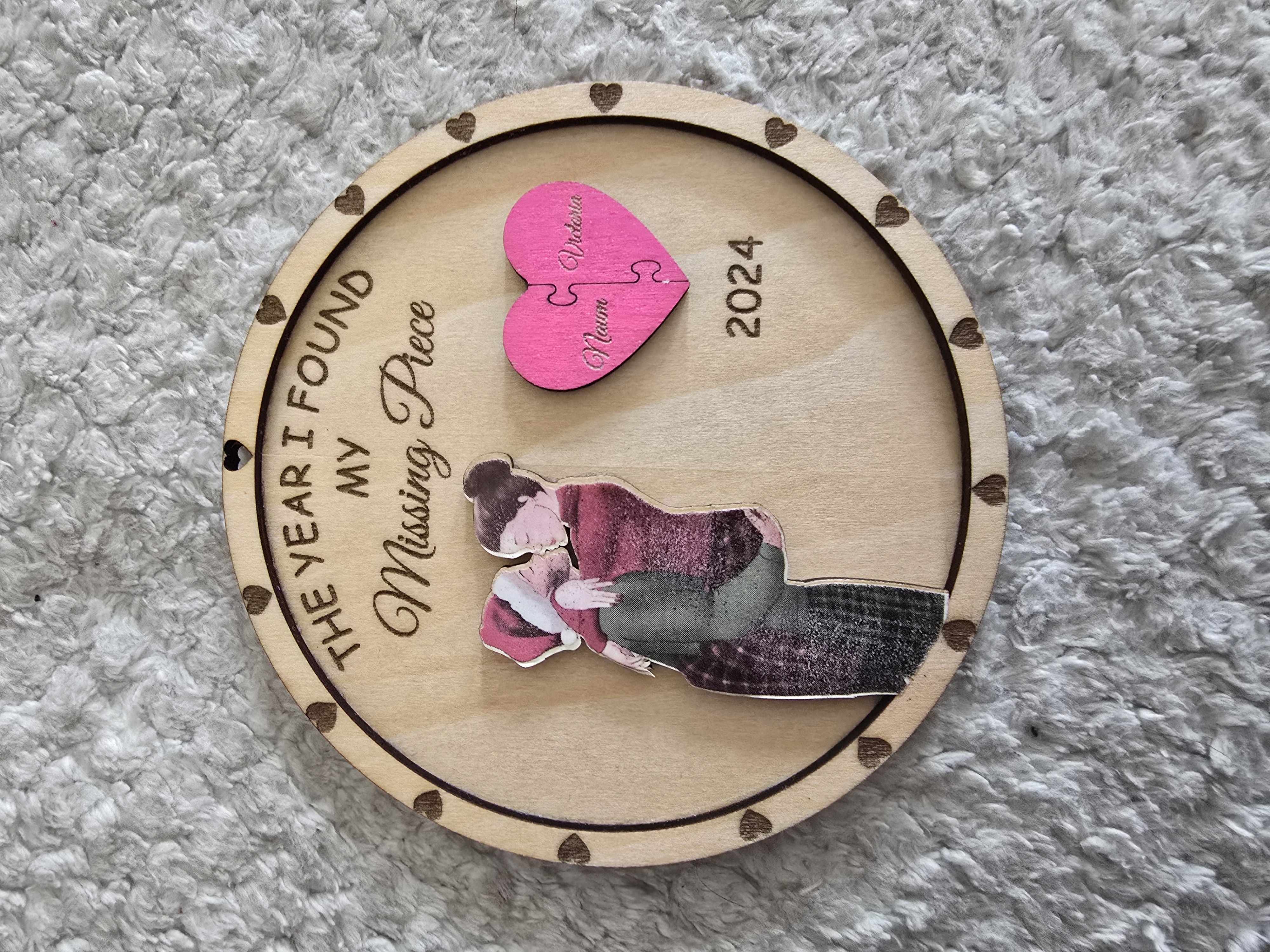 The Year I Found My Missing Piece anniversary plaque