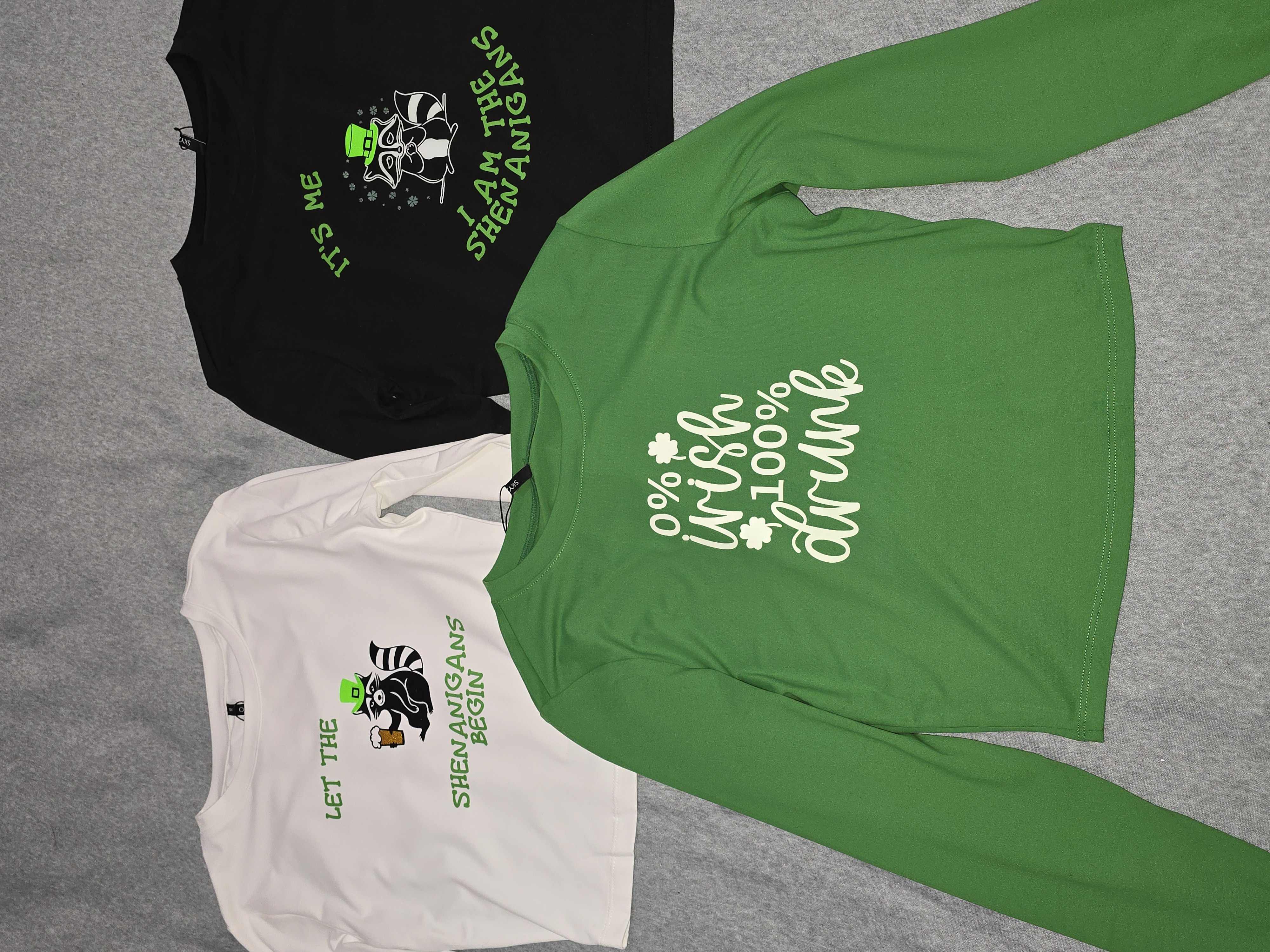 St. Patrick's Day themed shirts